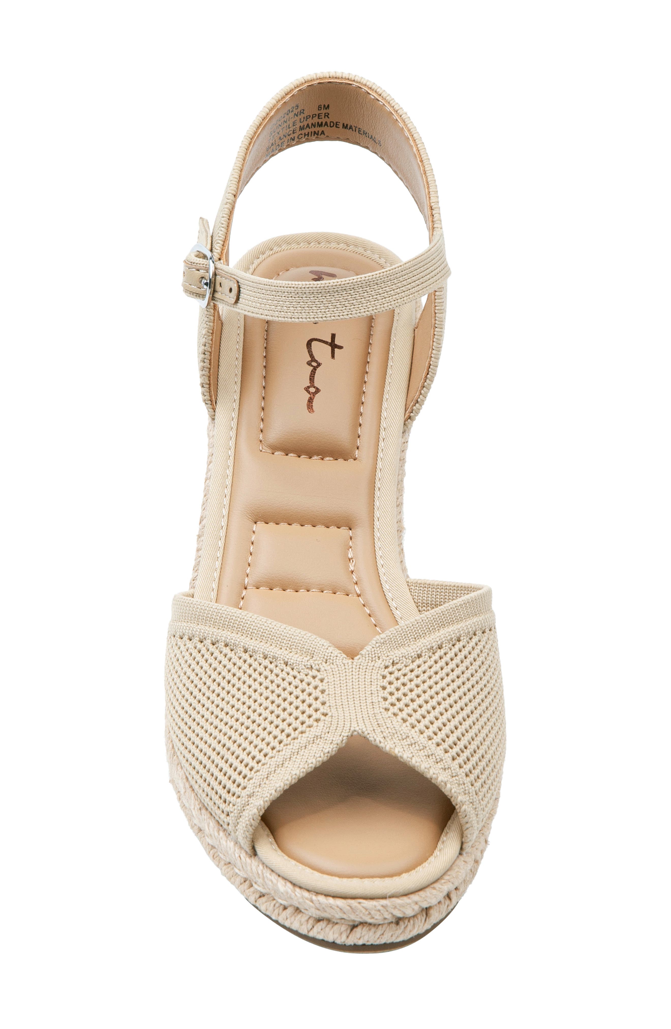 Sunni Wedge Sandal, Alternate, color, LIGHT TAUPE