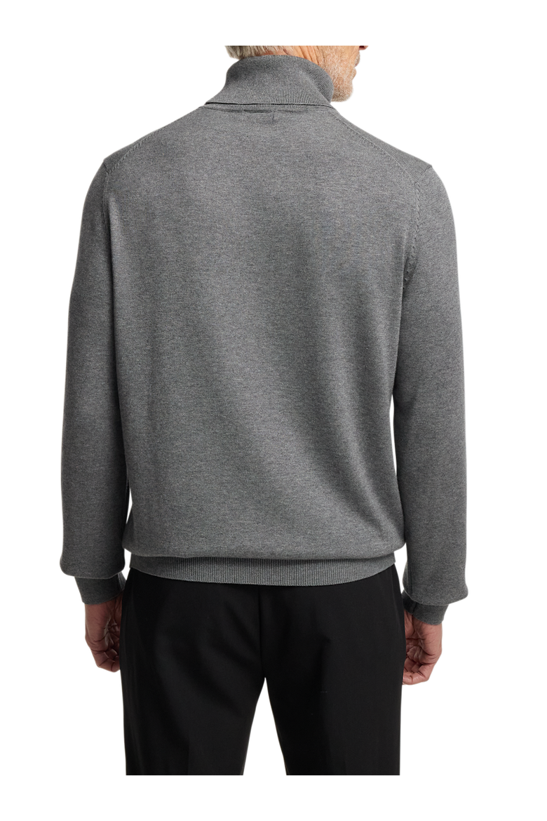 Supima Cotton Turtleneck, Alternate, color, Medium Grey