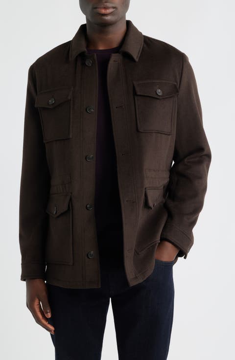 Felted Wool Blend Field Jacket
