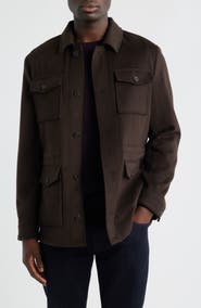 Nordstrom Felted Wool Blend Field Jacket