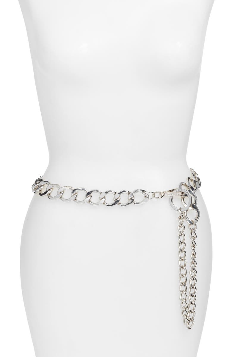 Steve Madden Chain Link Belt, Main, color, 