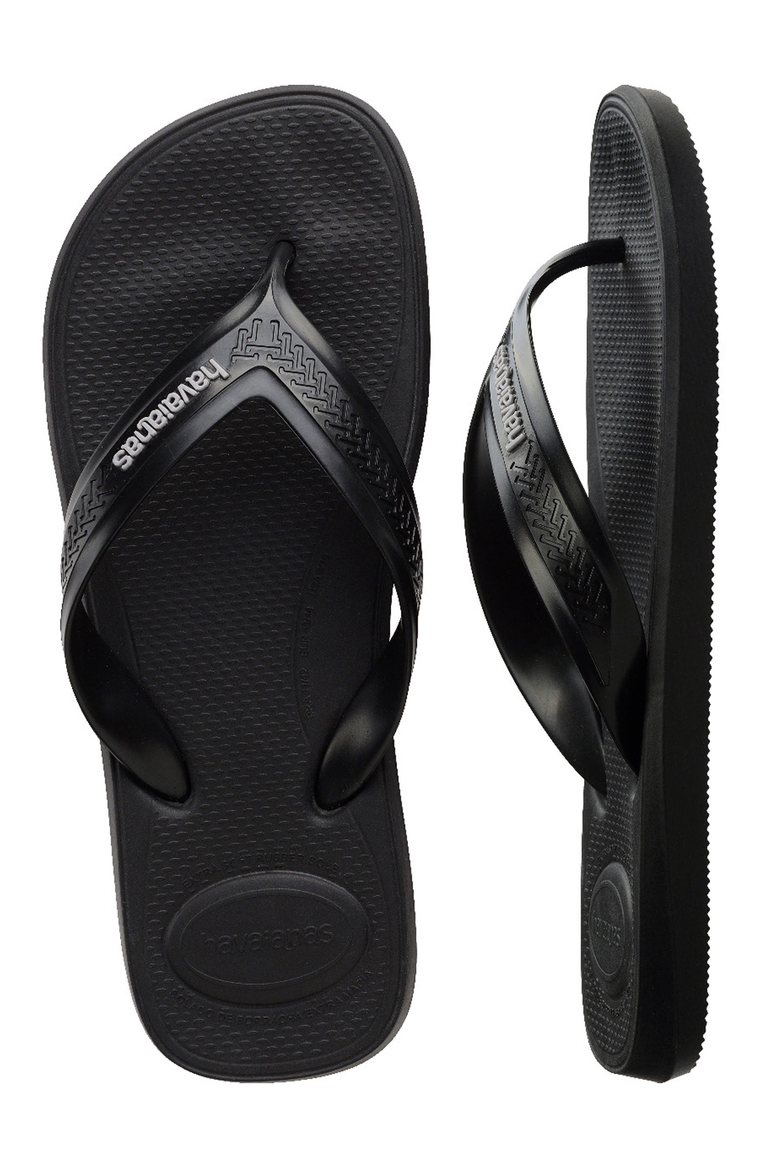 Top Max Comfort Flip Flop, Alternate, color, BLACK