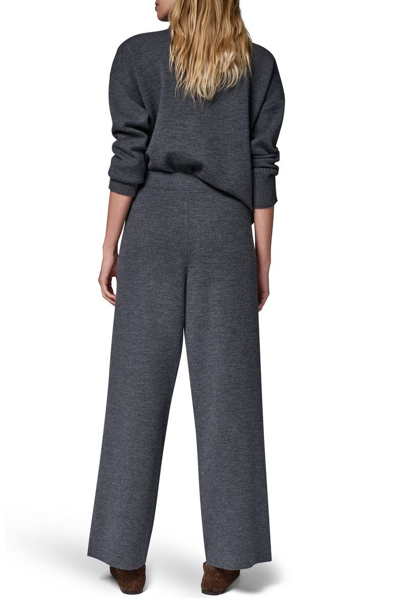 Pull On Merino Wool Blend Full Leg Pants, Alternate, color, CHARCOAL H