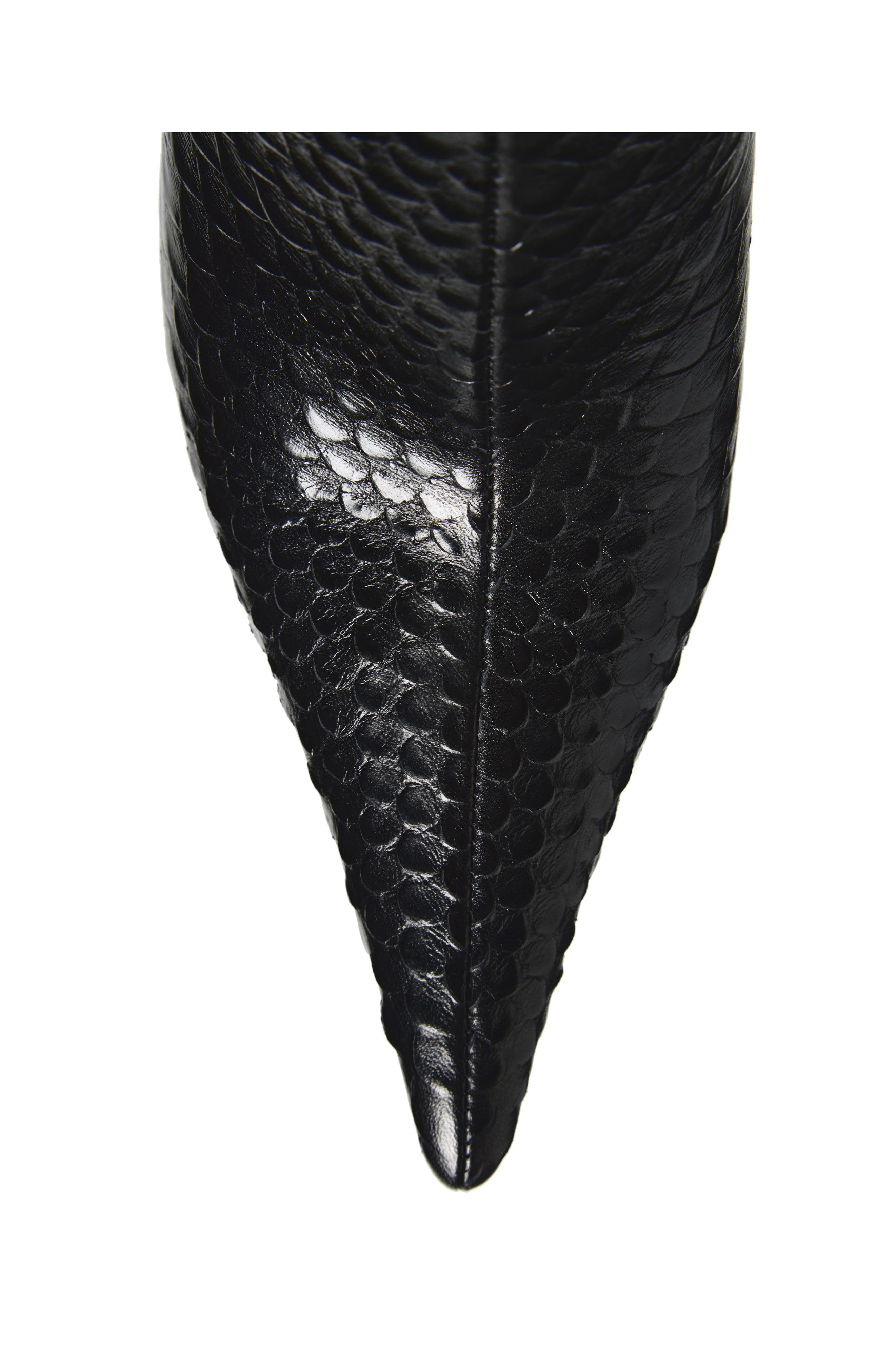 Jeffrey Campbell Proposal Pointed Toe Boot, Alternate, color, Black Snake