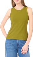 Halogen® Fitted Ribbed Tank Top