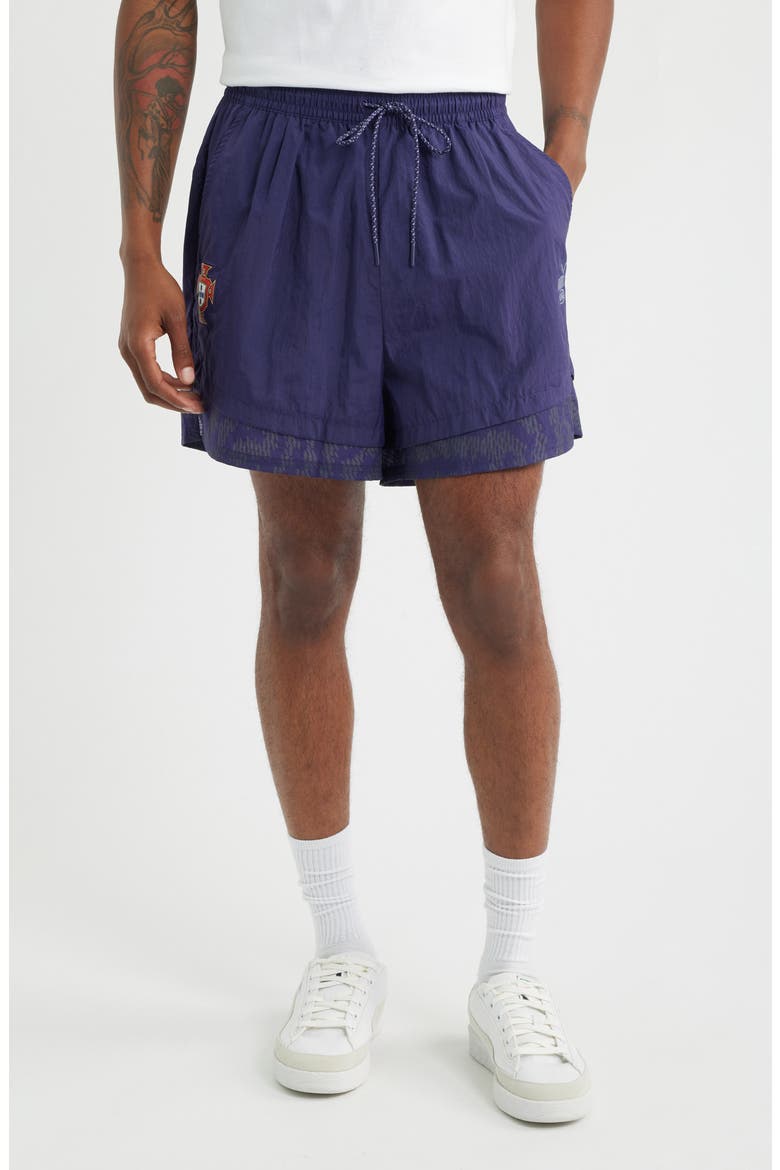 x Portugal x Salehe Bembury King Track Shorts, Main, color, DEEP PLUM