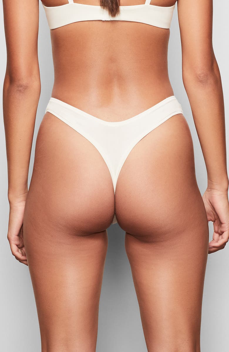 SKIMS Dipped Cotton Thong, Alternate, color, 