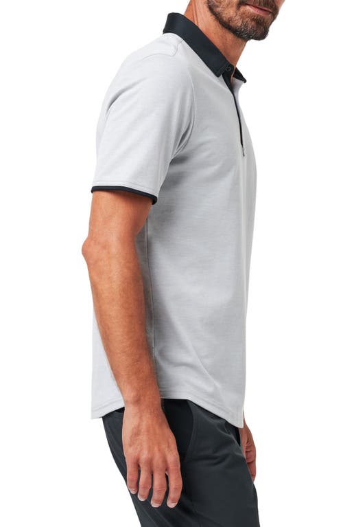 Travismathew Deep Start Polo In Heather Light Grey/black