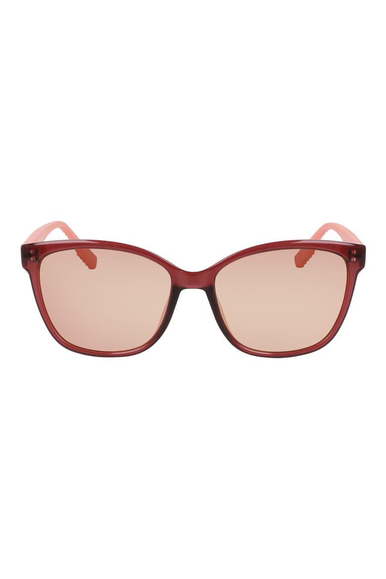 Force 56mm Sunglasses, Main, color, CRYSTAL DEEP BORDEAUX
