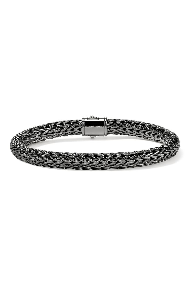 Icon Bracelet, 6.5mm, Alternate, color, DARK SILVER