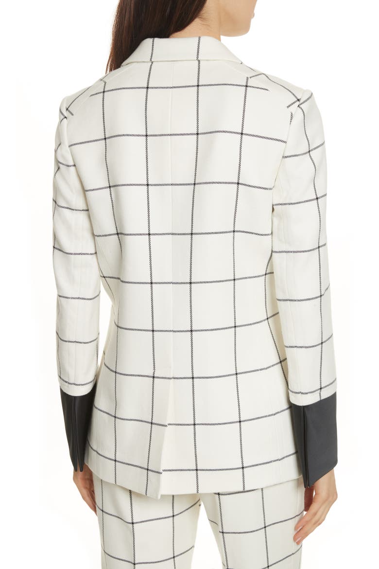 Holt Windowpane Plaid Blazer, Alternate, color, IVORY/ BLACK CANTERBURY WOOL