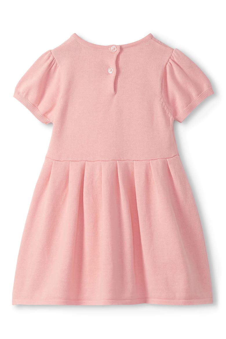 Kids' Pointelle Short Sleeve Sweater Dress, Alternate, color, BLOSSOM
