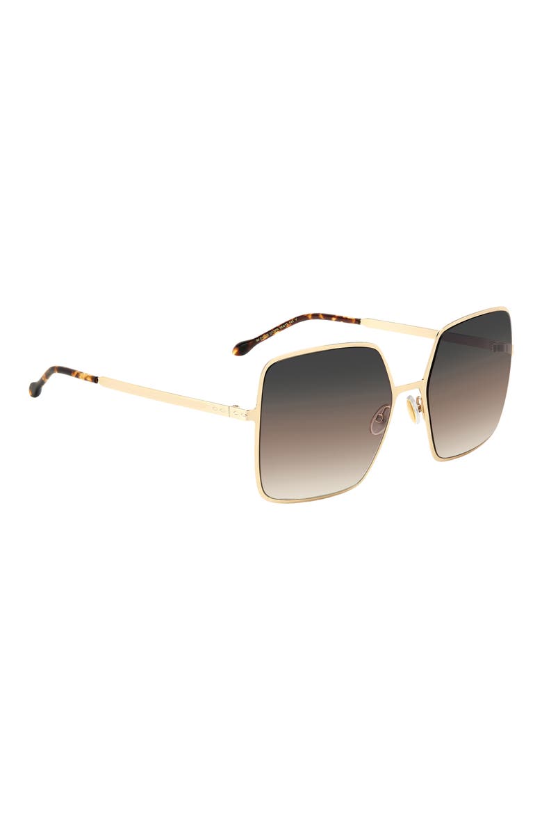 52mm Gradient Square Sunglasses, Alternate, color, GOLD BROWN GRAY BROWN