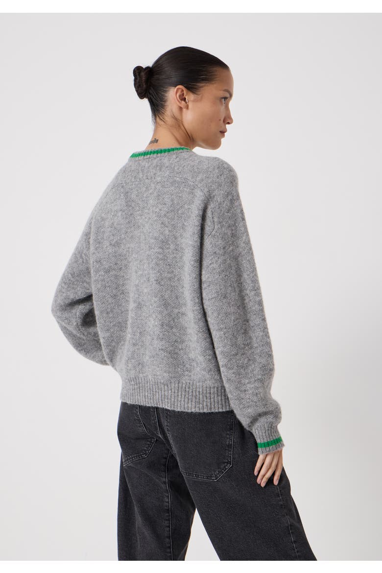 Ellis Wool Blend Off-Piste Motif Sweater, Alternate, color, Mid Grey Marl