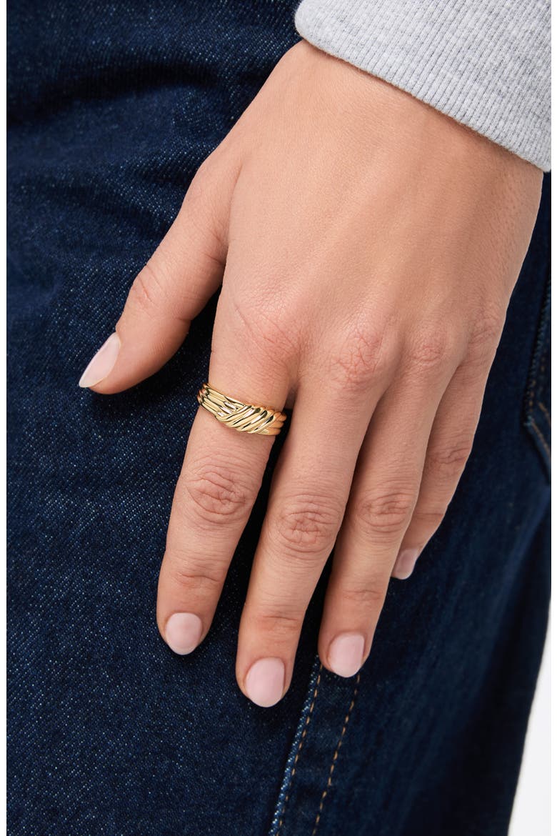 Gold Band Ring - Lydia, Alternate, color, Gold