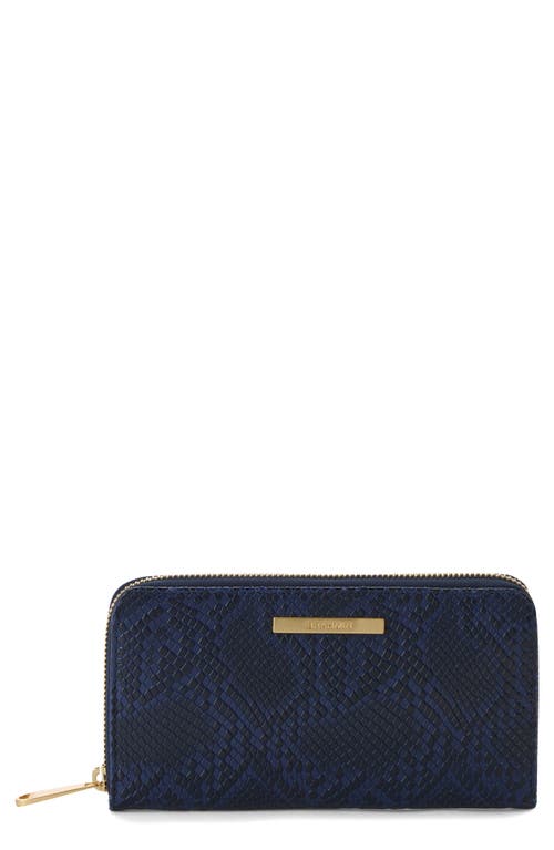 Brahmin Suri Leather Zip Wallet In Blue