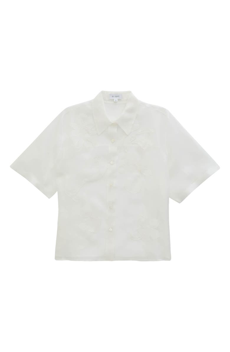 AG Emma Patch Sheer Silk Shirt, Alternate, color, Tipsy Sun