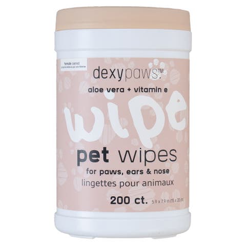 Pet Cleansing Wipes Canister 200Ct