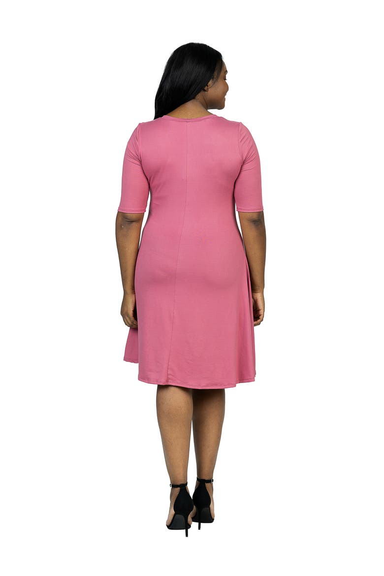 Scoop Neck Jersey Dress, Alternate, color, ROSE