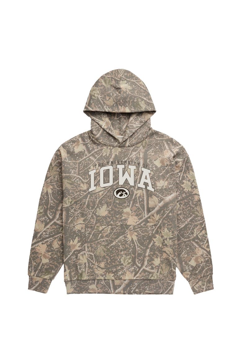 Men's Uscape Apparel  Camo Iowa Hawkeyes Back Bay Fleece Hoodie, Main, color, Camo