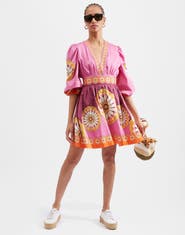 La DoubleJ Margherita Dress Napoli Plates Placée Pink