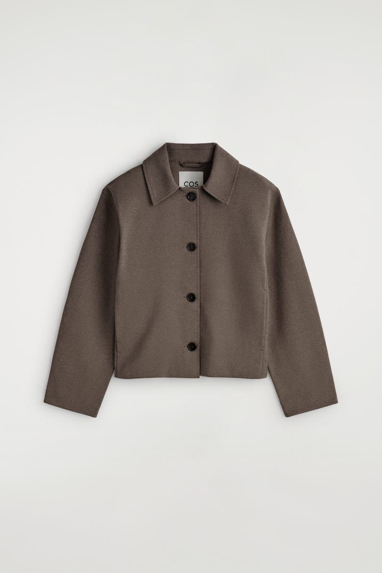 Rounded Jersey Jacket, Alternate, color, BROWN