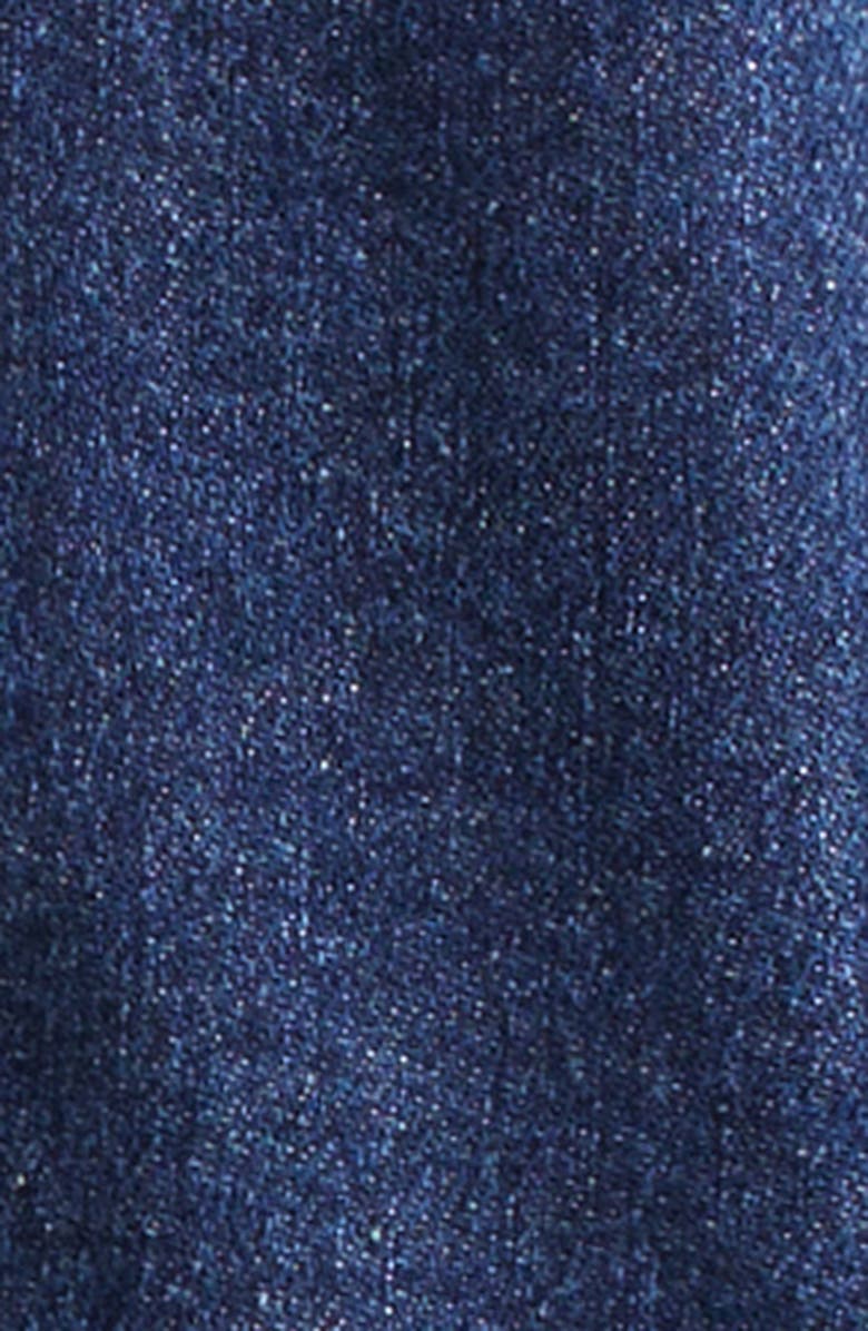 Cinq à Sept Ethel Petal Collar Short Sleeve Denim Jacket, Alternate, color, Oceane