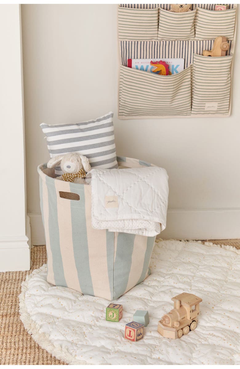Pehr Tapered Cotton Canvas Hamper, Alternate, color, Deep Sea
