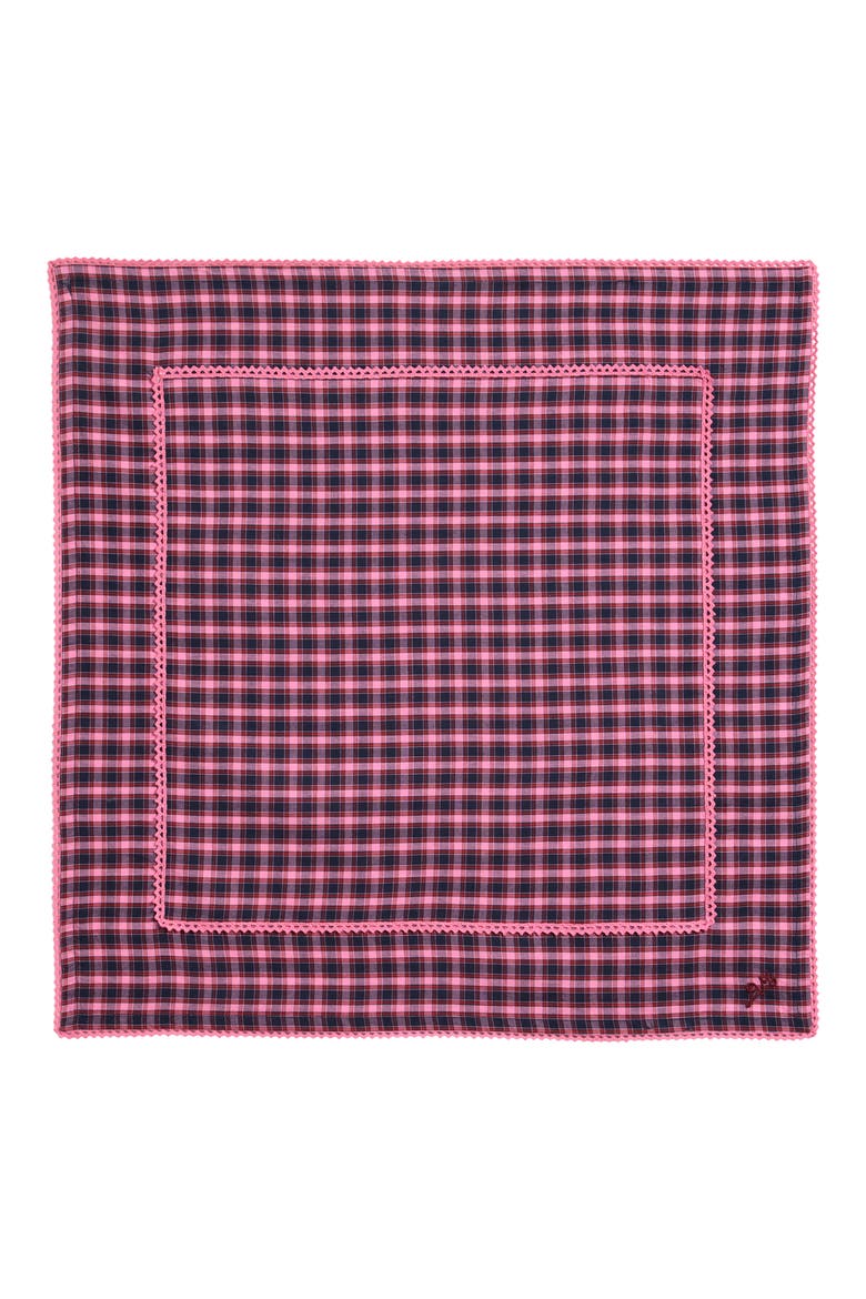 Check Organic Cotton Bandana, Alternate, color, MAGENTA