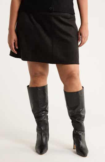 MAX STUDIO Faux Suede Miniskirt