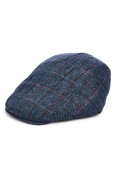 Herringbone Wool Newsboy Cap