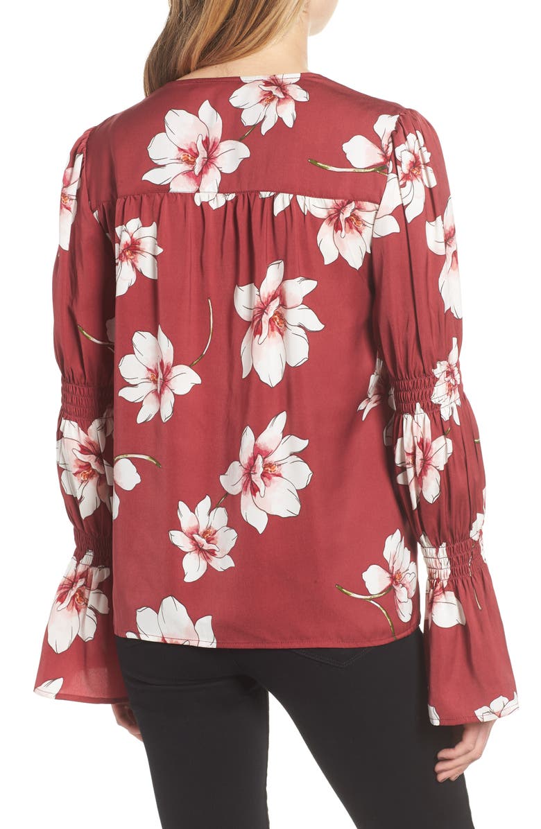 cupcakes and cashmere Floral Print Blouse, Alternate, color,