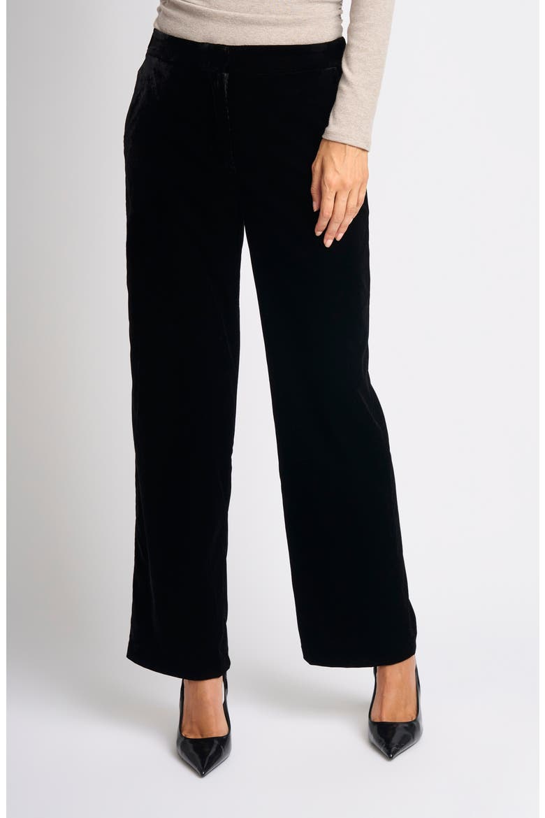 Tailored High Waist Straight Leg Pants, Main, color, RICH BLACK 060