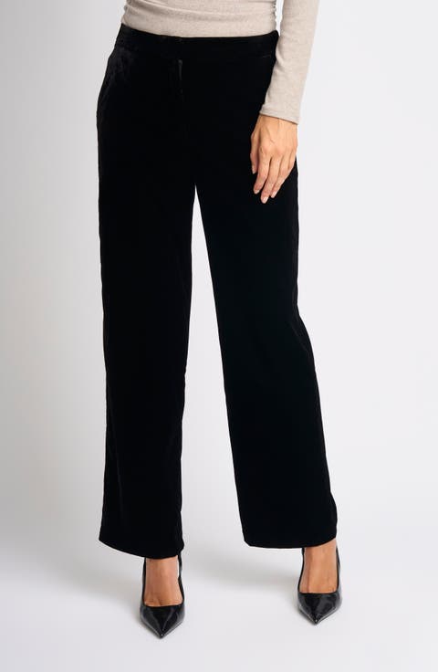 Tailored High Waist Straight Leg Pants
