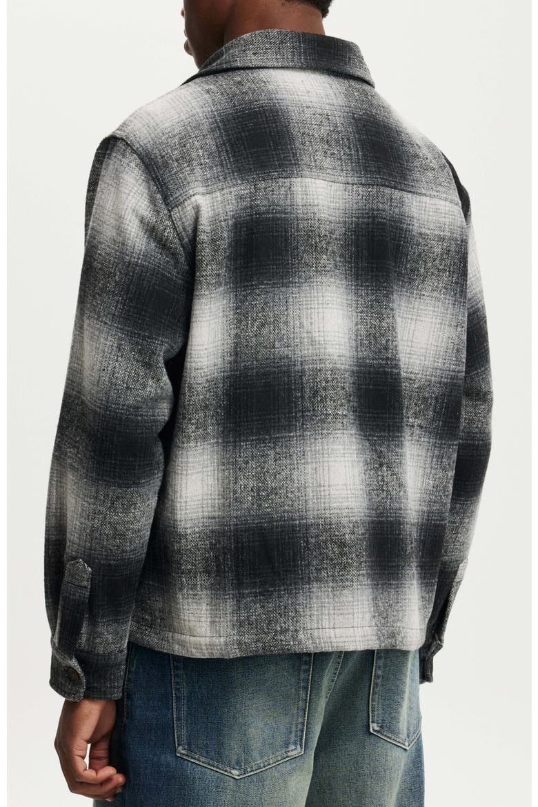 Men's Boxy Overshirt, Alternate, color, Black Shadow Check