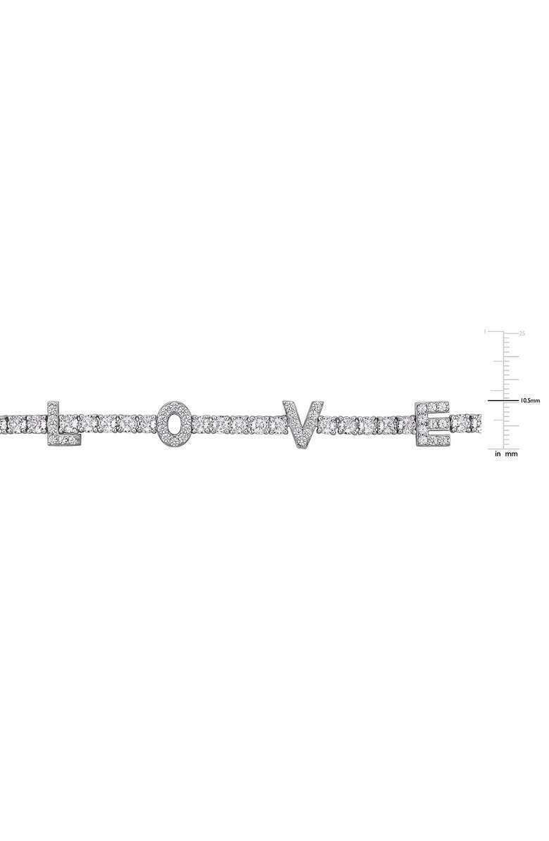 DELMAR Lab Created White Sapphire Tennis Bracelet, Alternate, color,