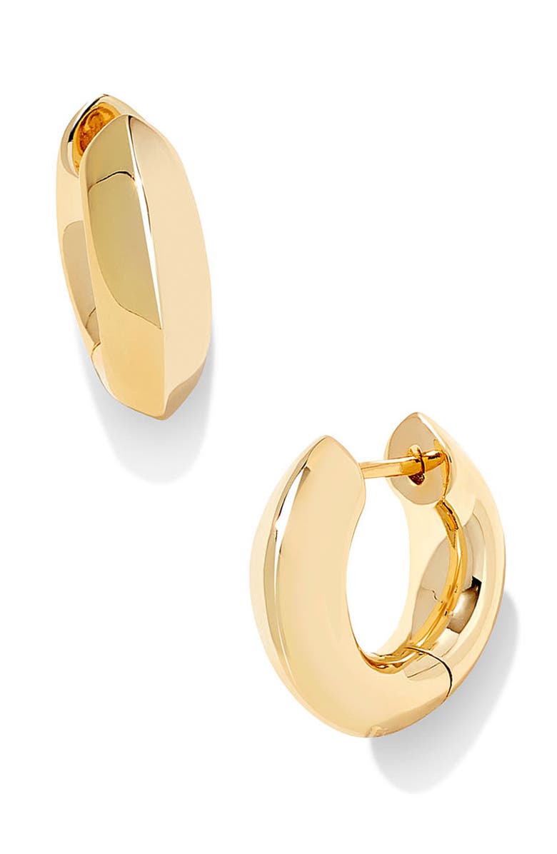 Kendra Scott Mama Mikki Huggie Hoop Earrings & Pendant Gift Set, Alternate, color, Gold Metal