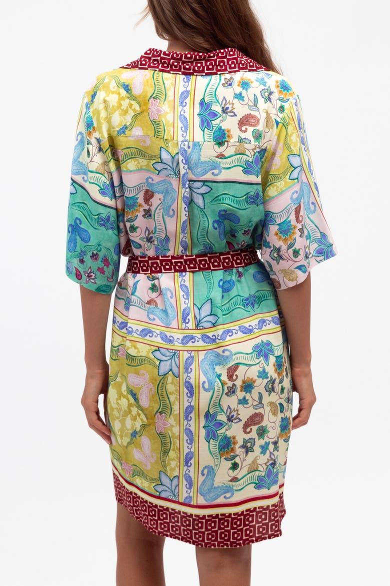 Garden Mosaic Short Dress, Alternate, color, Blue