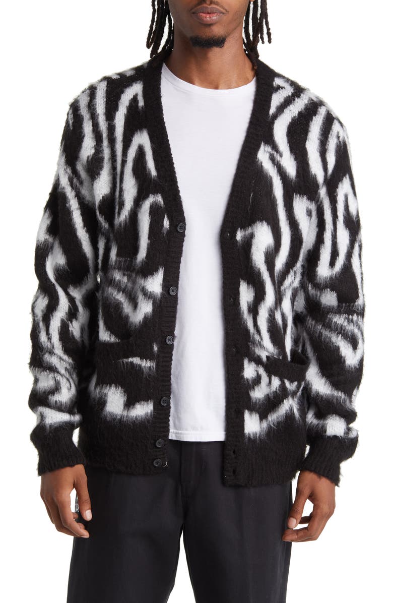 Obey Pally Swirl Cardigan, Main, color, 
