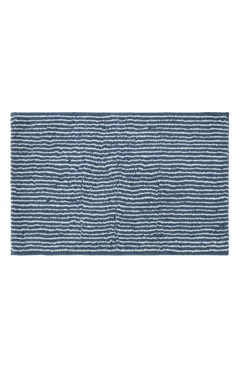 Pinstripe Cotton Bath Mat