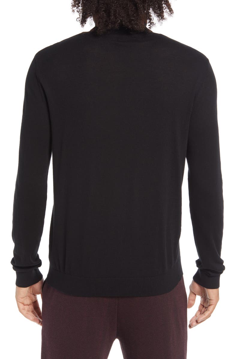 Topman Solid Cotton Turtleneck Sweater, Alternate, color,