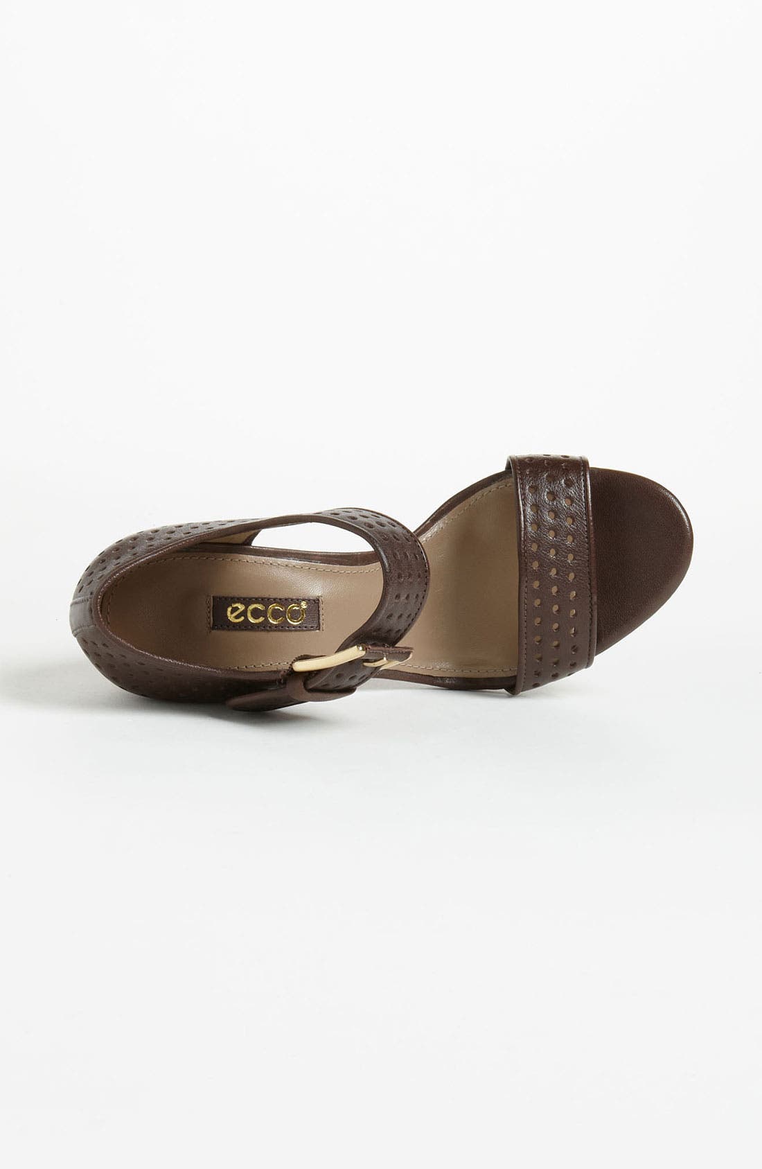 'Omak' Perforated Sandal, Alternate, color, ESPRESSO