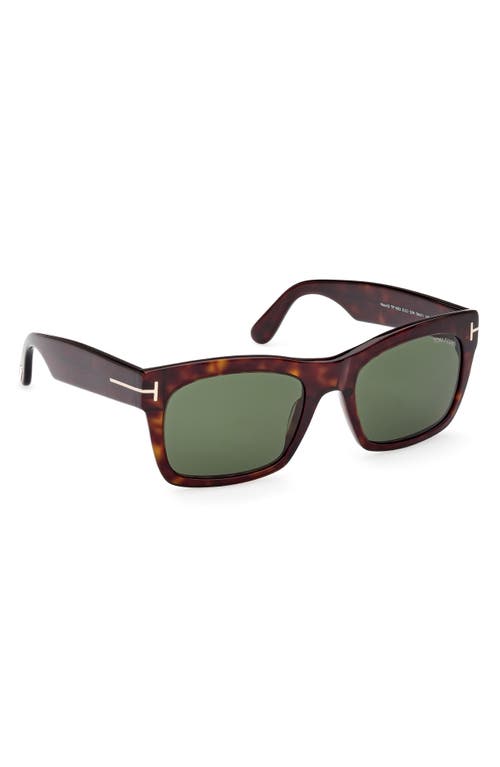 Tom Ford Juan 56mm Rectangular Sunglasses In Black