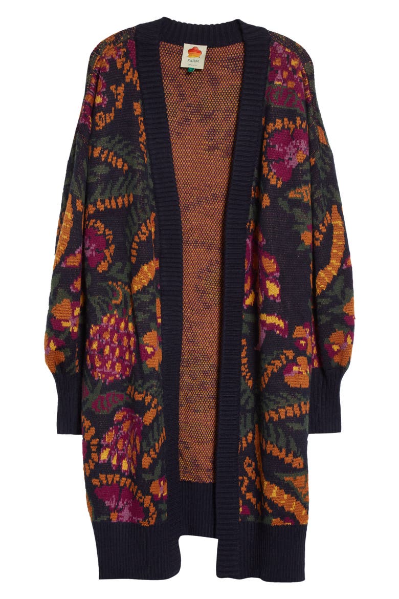 Brazil Open Front Cardigan, Alternate, color, BLACK