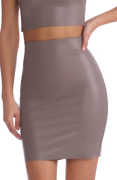 Faux Leather Miniskirt