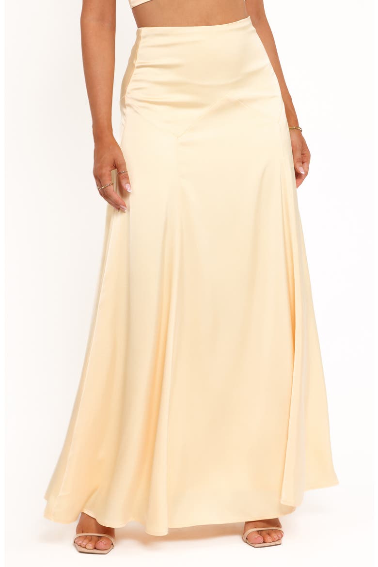Marylin Cold Shoulder Crop Top & Maxi Skirt, Alternate, color, BUTTER YELLOW