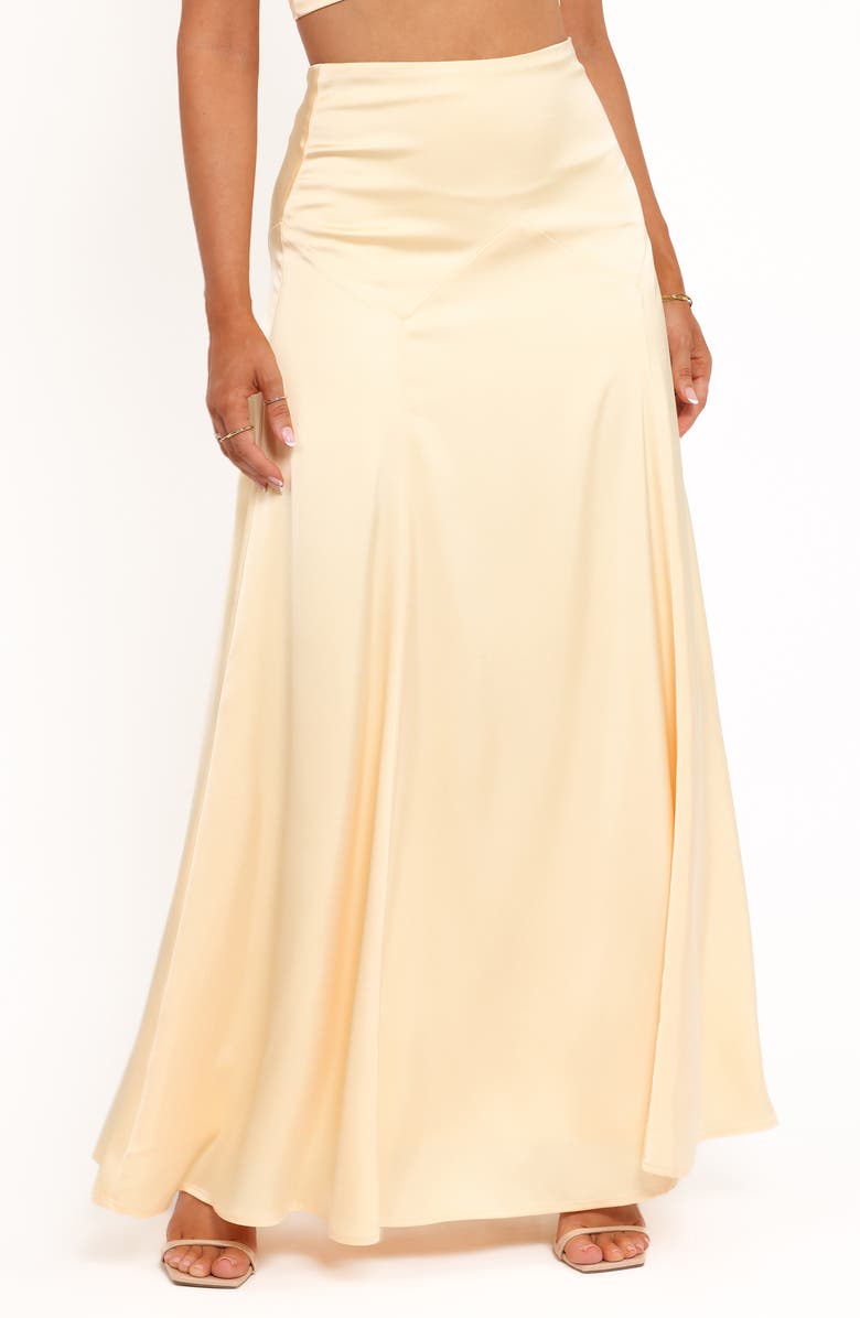 Petal & Pup Marylin Cold Shoulder Crop Top & Maxi Skirt, Alternate, color, Butter Yellow