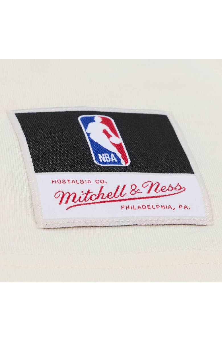 Mitchell & Ness Men's Mitchell & Ness Cream Los Angeles Lakers Hardwood Classics Chainstitch Premium T-Shirt, Alternate, color, Cream