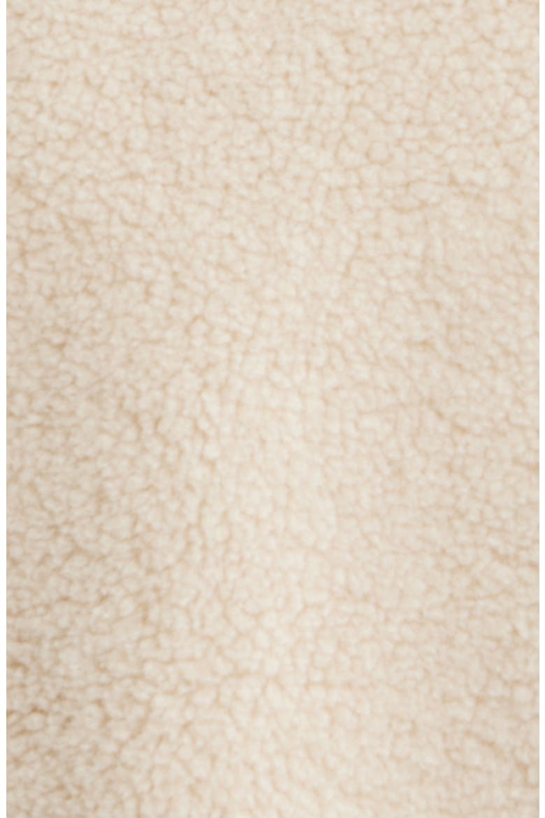 Faux Shearling Jacket, Alternate, color, BLACK/ CREAM