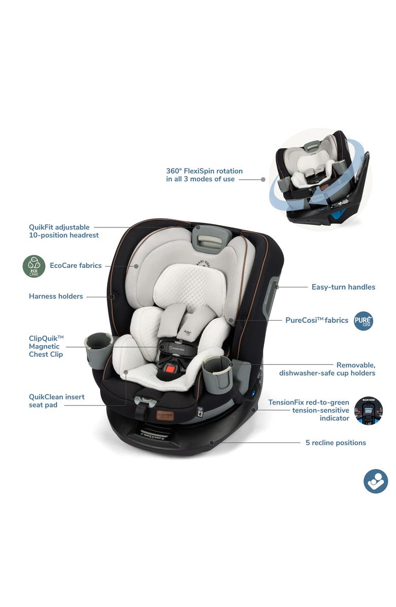 Maxi-Cosi<sup>®</sup> Emme 360<sup>™</sup> All-In-One Rotating Convertible Car Seat, Alternate, color, 